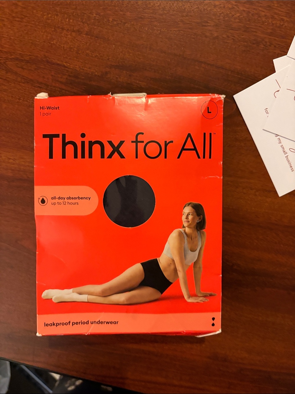 Thinx for All Hi-Waist Leakproof Period Underwear - Black large